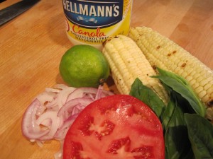 Corn, Tomato, Basil Salad - GFCFSF - Ingredients