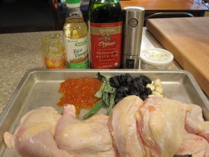 Apricot Glazed Chicken with Dried Plums and Sage - GFCFSF-ingred