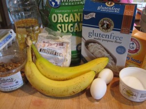 Banana Nut Bread - GFCFSF-ingredients