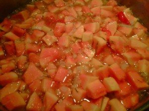 Chicken with Papaya BBQ Sauce - GFCFSF-sauce