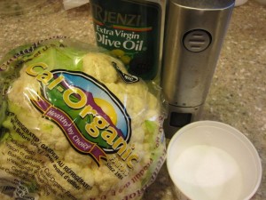 Roasted Cauliflower - SCD:GFCFSF-ingredients