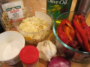 Roasted Red Pepper Pesto - GFCFSF-ingred