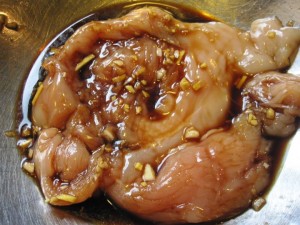 Spring Rolls - GFCFSF-chicken-marinating