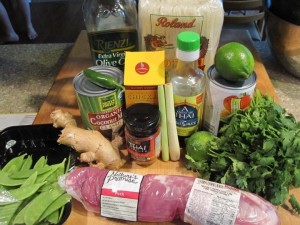 Thai Curried Pork with Rice Noodles - GFCFSF-ingredients