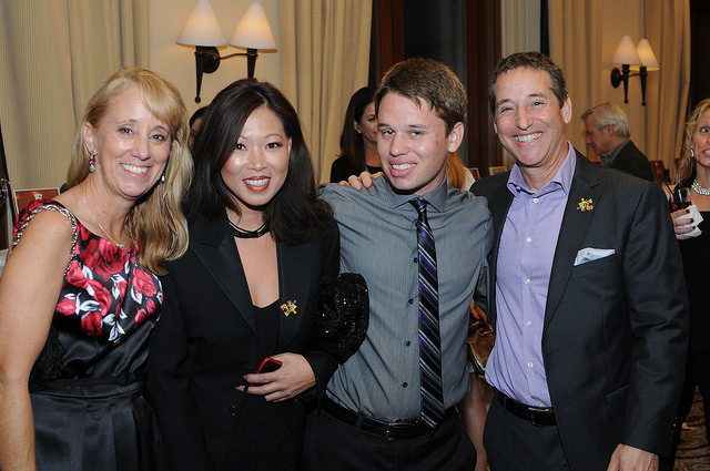 Lisa Ackerman, Michele Lau, Jeff Ackerman and Gregg Ackerman enjoy their night at the Ante Up for Autism fundraising event in November.