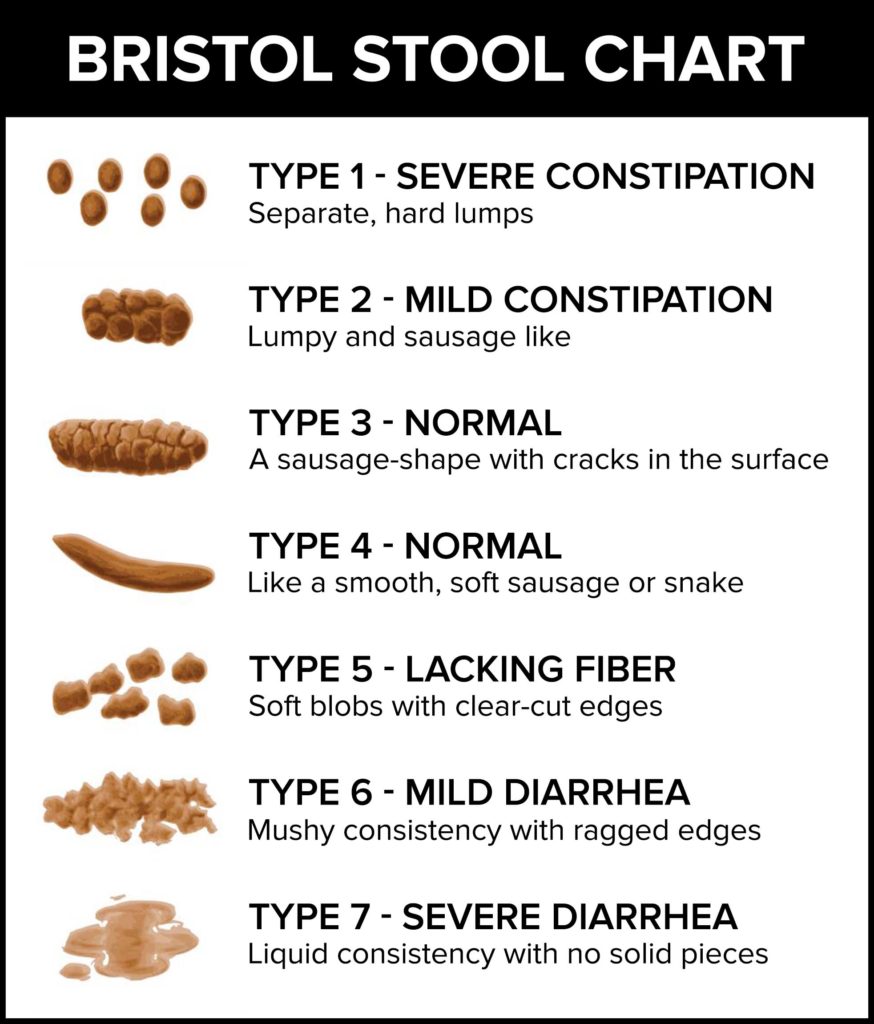 Bristol Stool Chart (constipation and diarrhea)