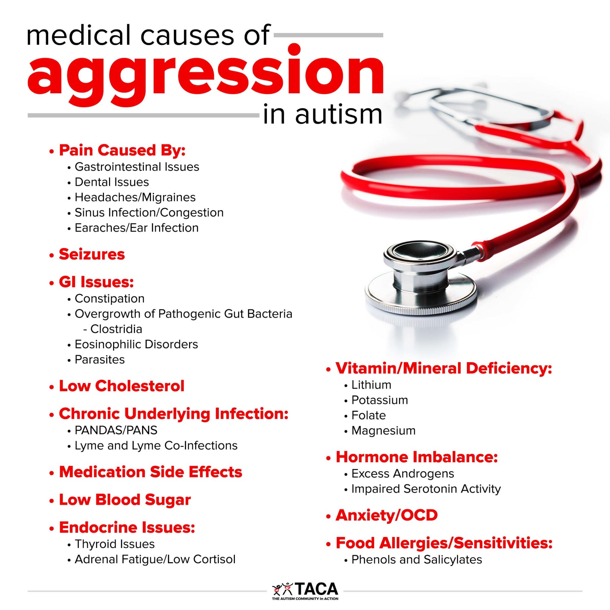 Medical Causes of Aggression in Autism The Autism Community in Action