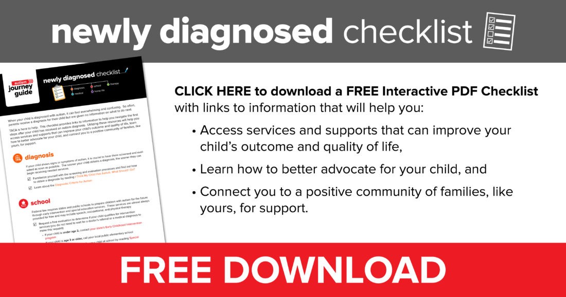 Newly Diagnosed with Autism Checklist Download